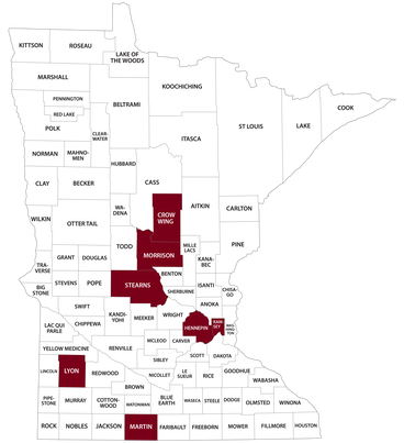 Map of MN