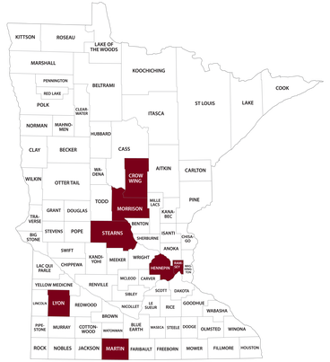 Map of MN